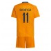 Maillot de foot Real Madrid Rodrygo Goes #11 Extérieur vêtements enfant 2024-25 Manches Courtes (+ pantalon court)
